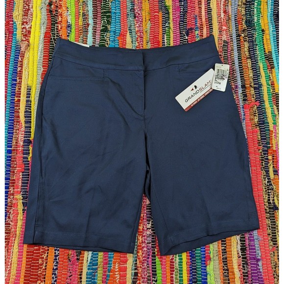 Grand Slam Pants - Grand Slam Women 6 Stretch 360 Comfort Waistband Golf Shorts UPF50 Black